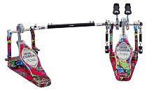 TAMA IRON COBRA HP900PWMPR Power Glide Twin Pedal, Psychedelic Rainbow